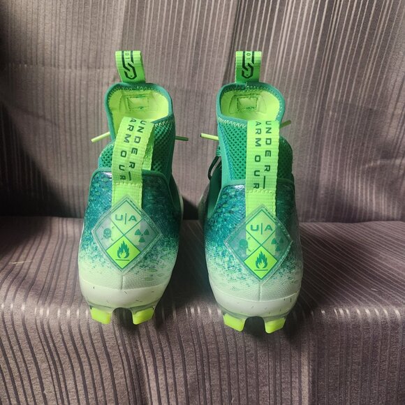 Under Armour Spotlight Lux MC 2.0 Footballs Cleats Mens 12 Green/White 3025082 - Picture 6 of 7